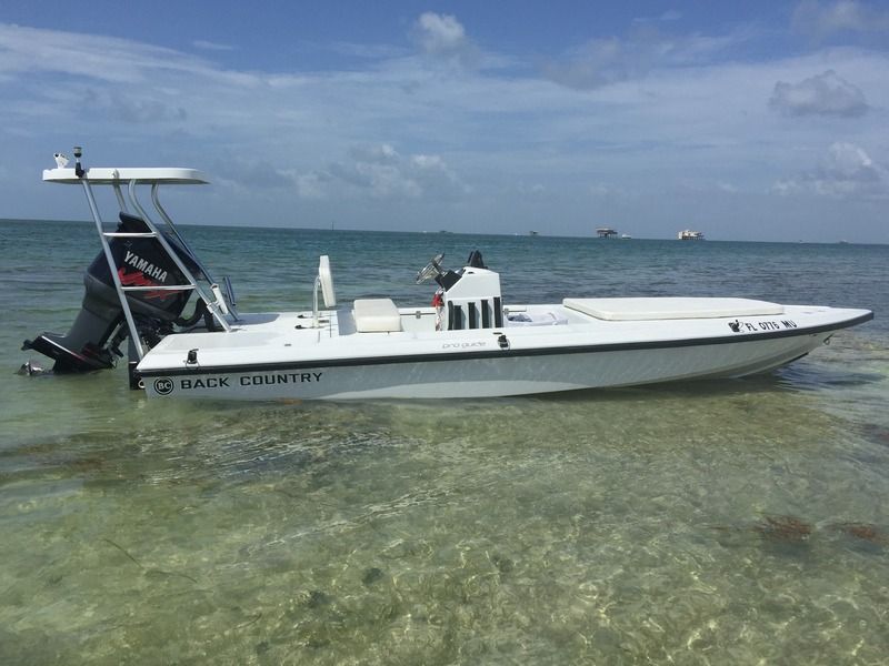 F.S. 18' BACK COUNTRY FLATS BOAT W/ 150 YAMAHA VMAX — Florida Sportsman